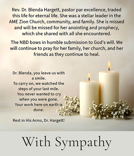 Sympathy Message-Rev. Dr. Blenda Hargett